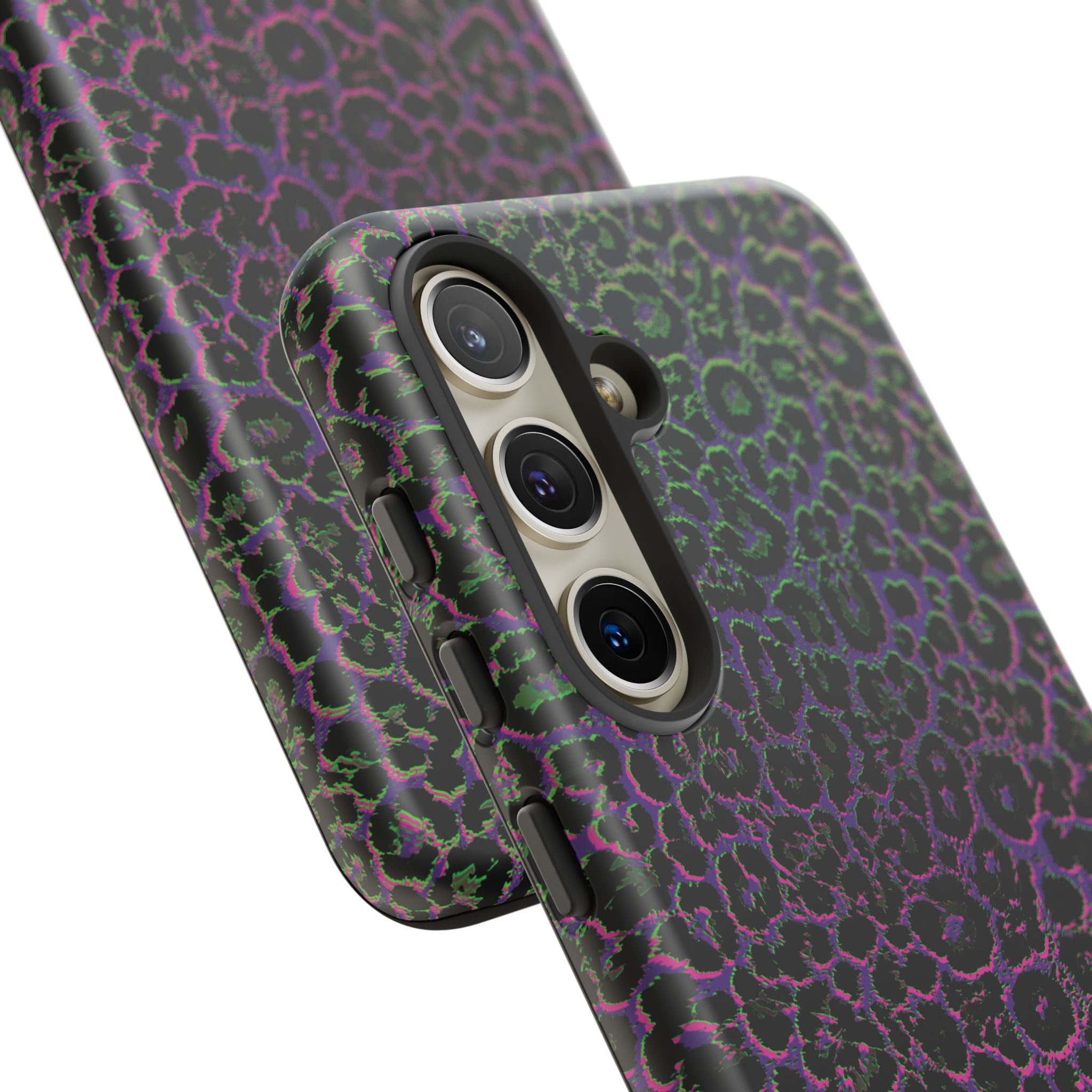 Colorful Leopard Tough Phone Case for iPhone, Galaxy, or Google Pixel