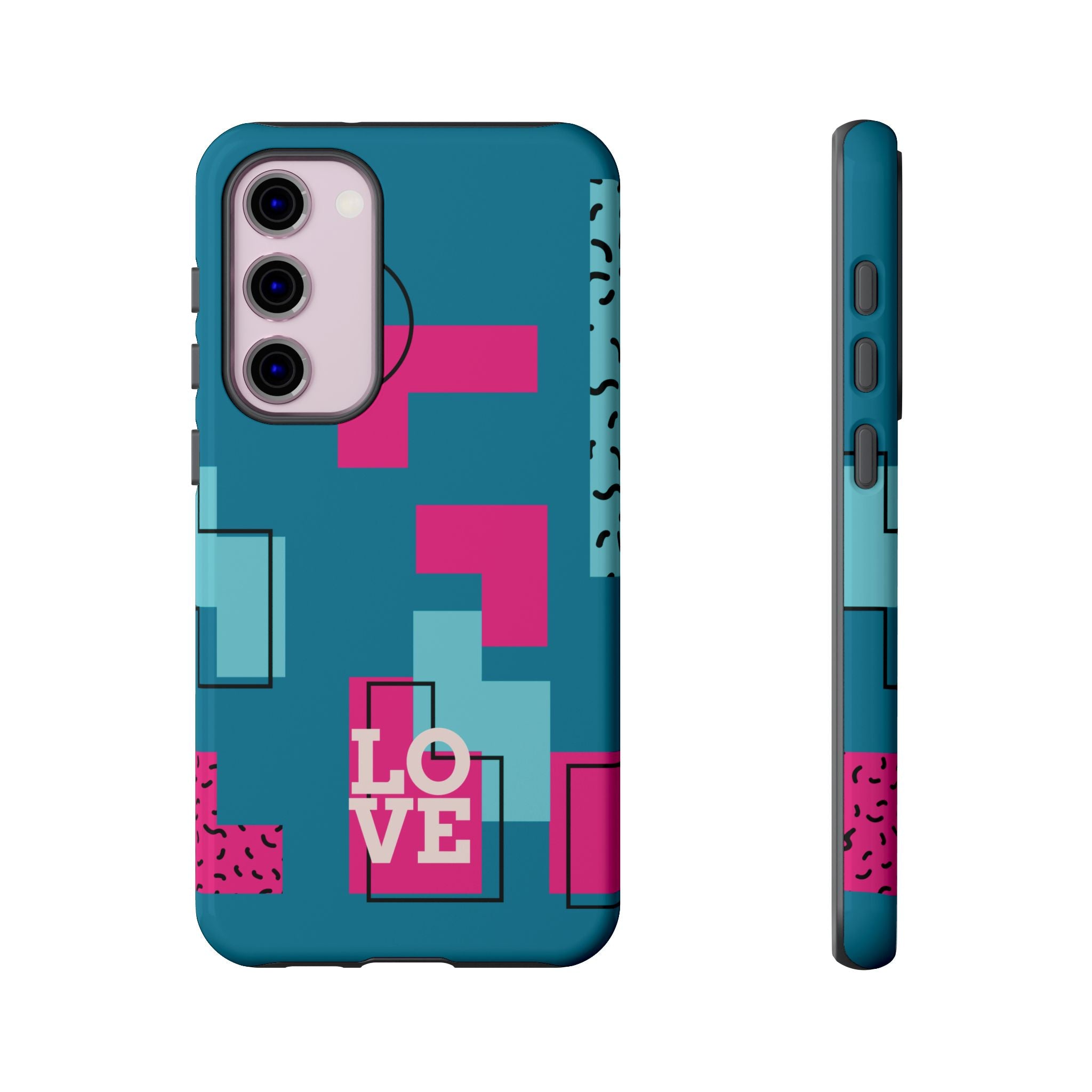 LOVE Teal Green Tough Phone Case for iPhone, Galaxy, or Google Pixel