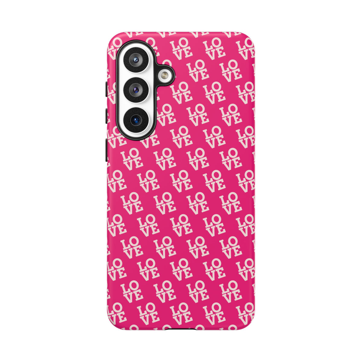 Vibrant Pink LOVE Tough Case iPhone, Galaxy, or Google Pixel