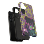 Purple Neon Lime Leopard Kz Tough Case for iPhone, Galaxy, or Google Pixel