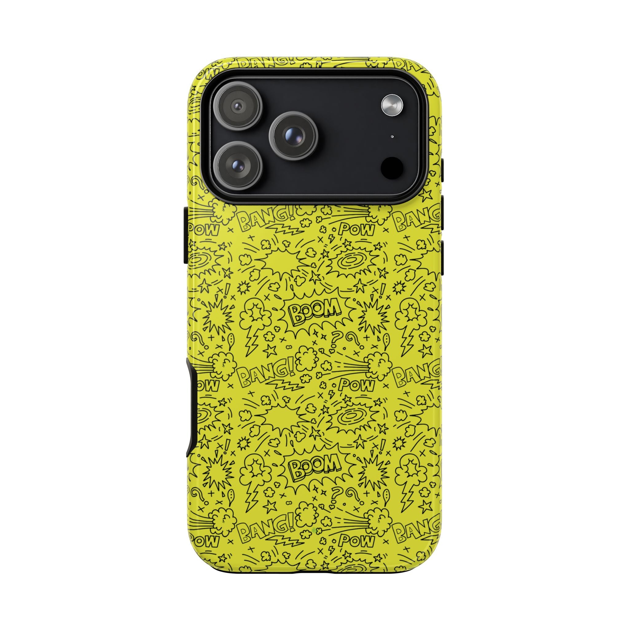 Neon Yellow Wow RG Tough Phone Case for iPhone, Galaxy, or Google Pixel