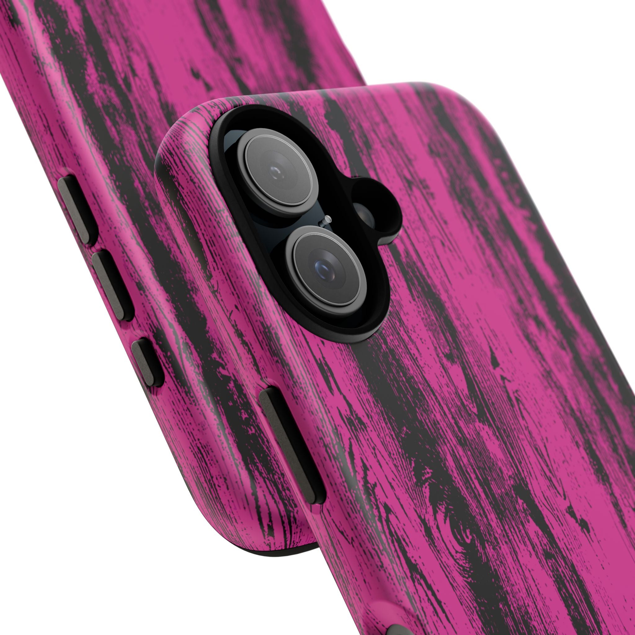 Hot Pink wood print Design Tough Phone Case for iPhone, Galaxy, or Google Pixel