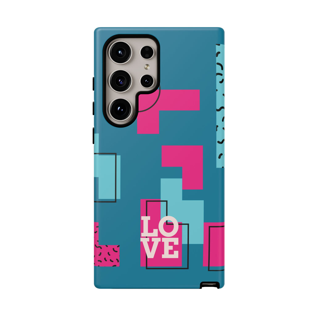 LOVE Teal Green Tough Phone Case for iPhone, Galaxy, or Google Pixel