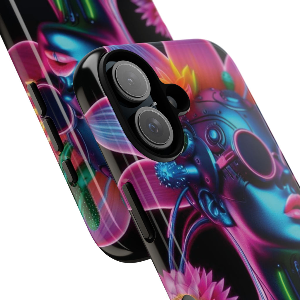 Neon Androgen Cactus Flower Tough Phone Case for iPhone, Galaxy, or Google Pixel