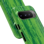 Neon Green Wood Print Tough Phone Case iPhone, Galaxy, or Google Pixel