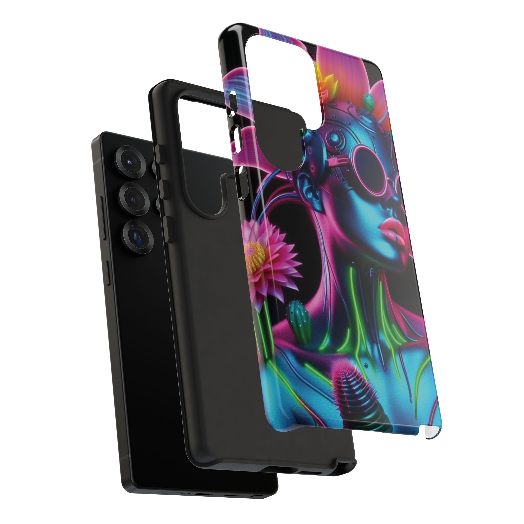 Neon Androgen Cactus Flower Tough Phone Case for iPhone, Galaxy, or Google Pixel
