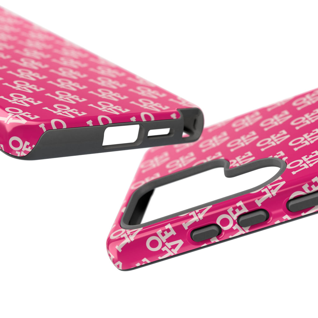Vibrant Pink LOVE Tough Case iPhone, Galaxy, or Google Pixel