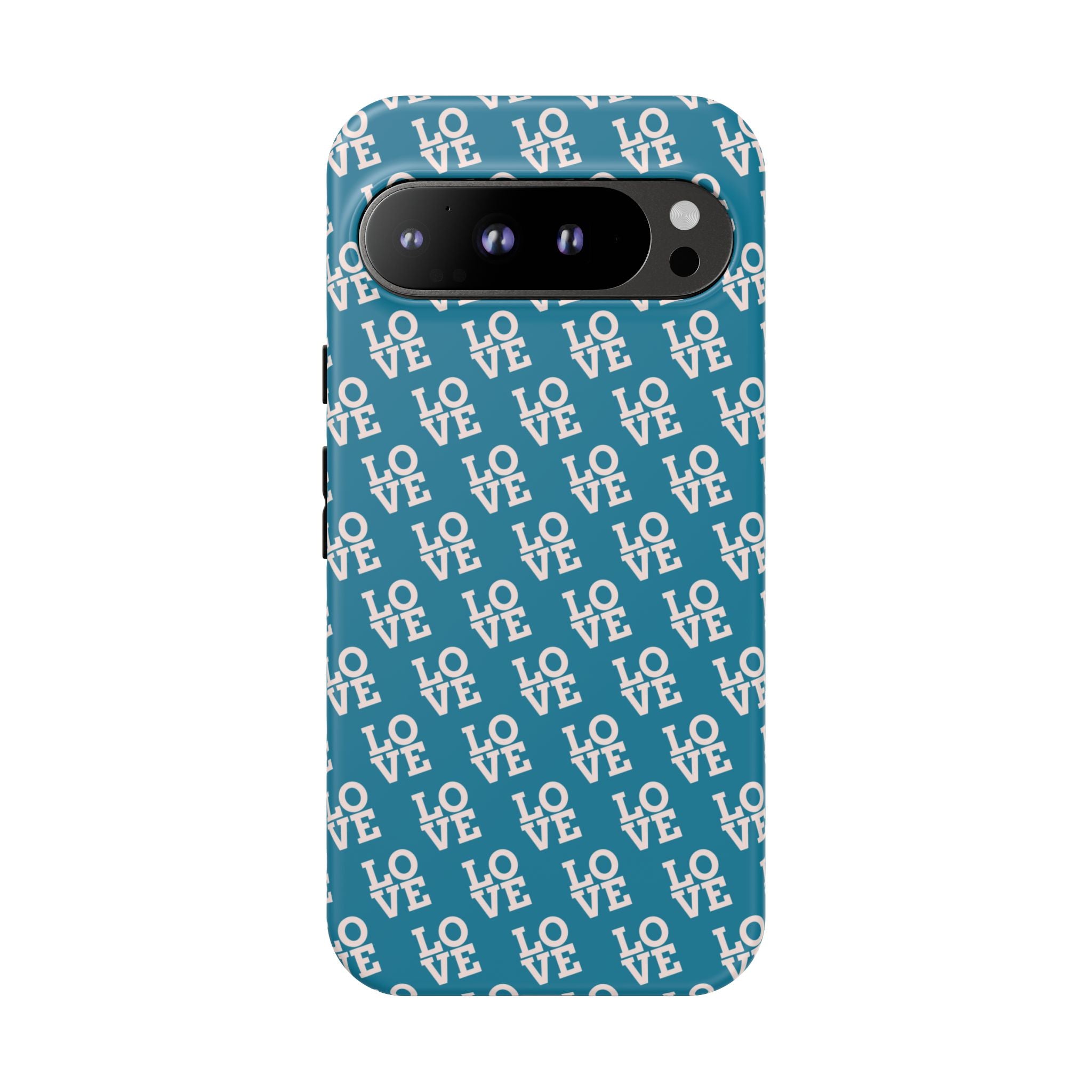 LOVE Teal Green Tough Phone Case iPhone, Galaxy, or Google Pixel