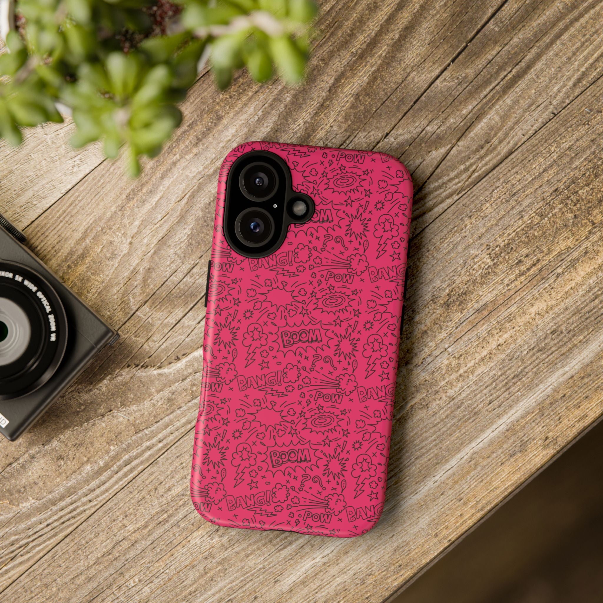 Pink Wow Tough Case for iPhone, Galaxy, or Google Pixel