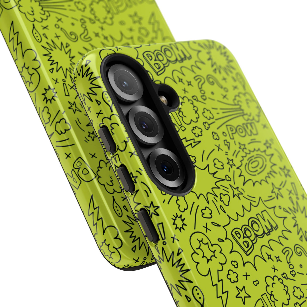 Neon Lime Wow Tough Case for iPhone, Galaxy, or Google Pixel