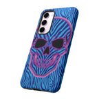 Neon Zebra Skull Tough Phone Case for iPhone, Galaxy, or Google Pixel