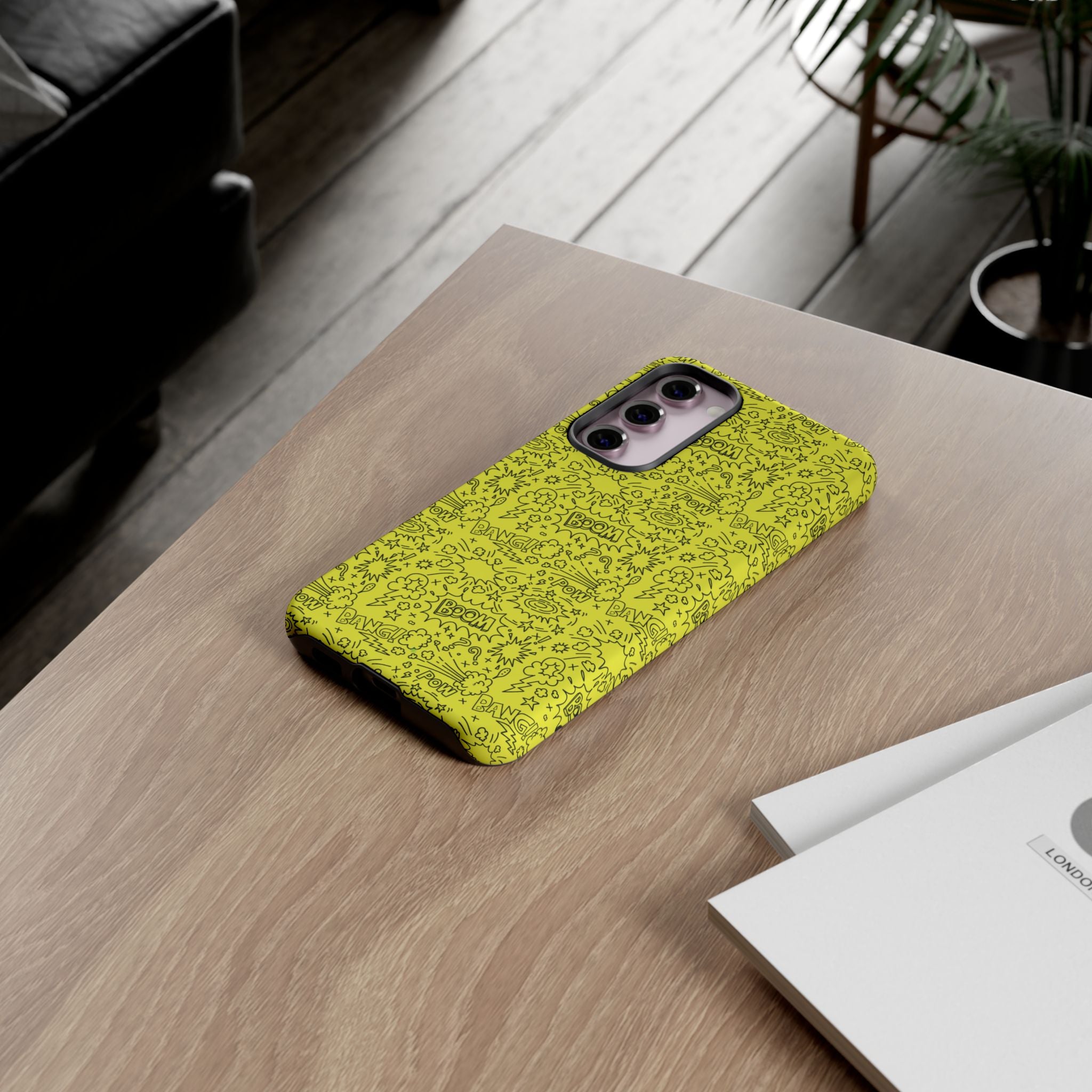 Neon Yellow Wow RG Tough Phone Case for iPhone, Galaxy, or Google Pixel