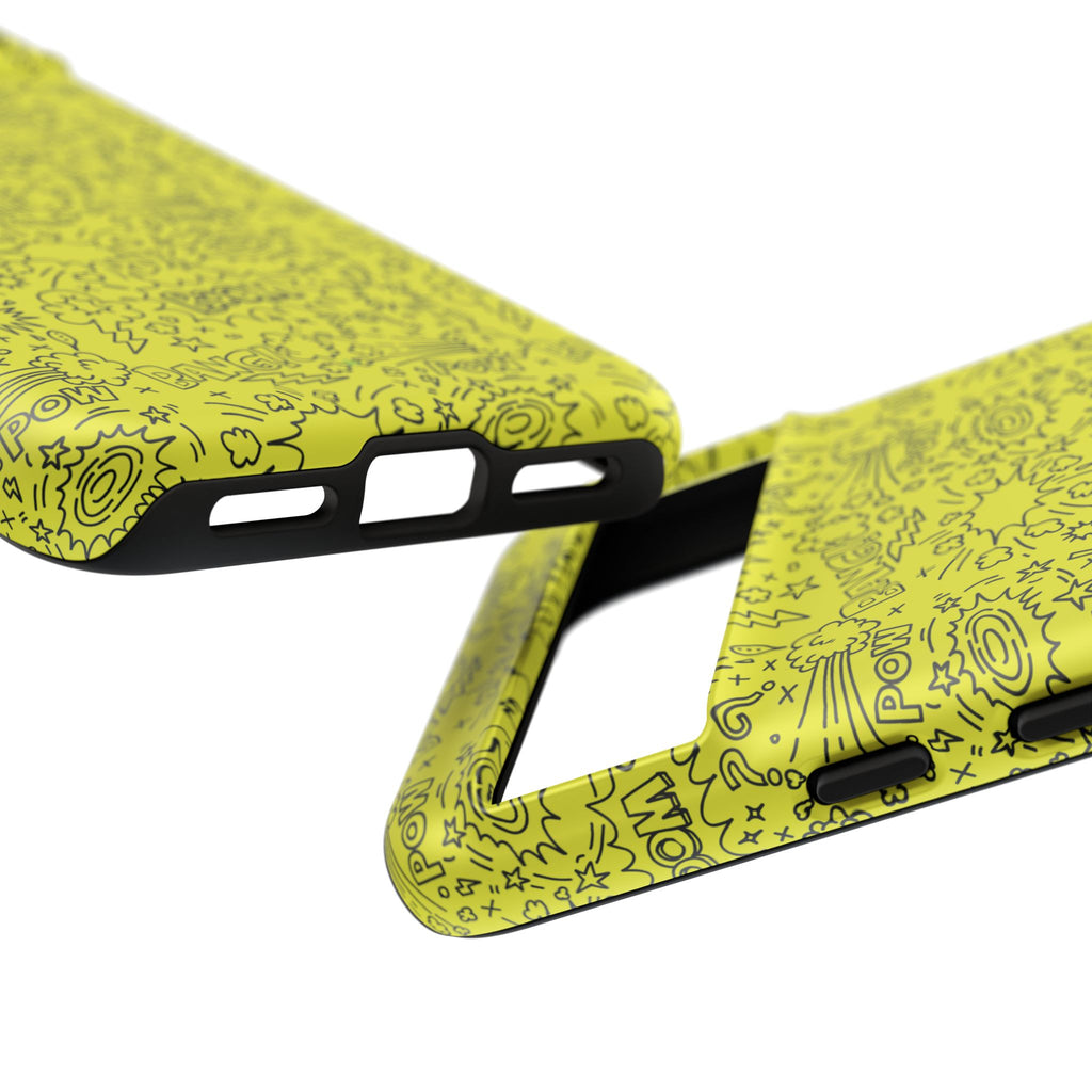 Neon Yellow Wow RG Tough Phone Case for iPhone, Galaxy, or Google Pixel