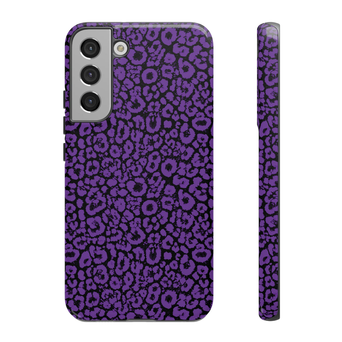 Purple Leopard Tough Case for iPhone, Galaxy or Google Pixel