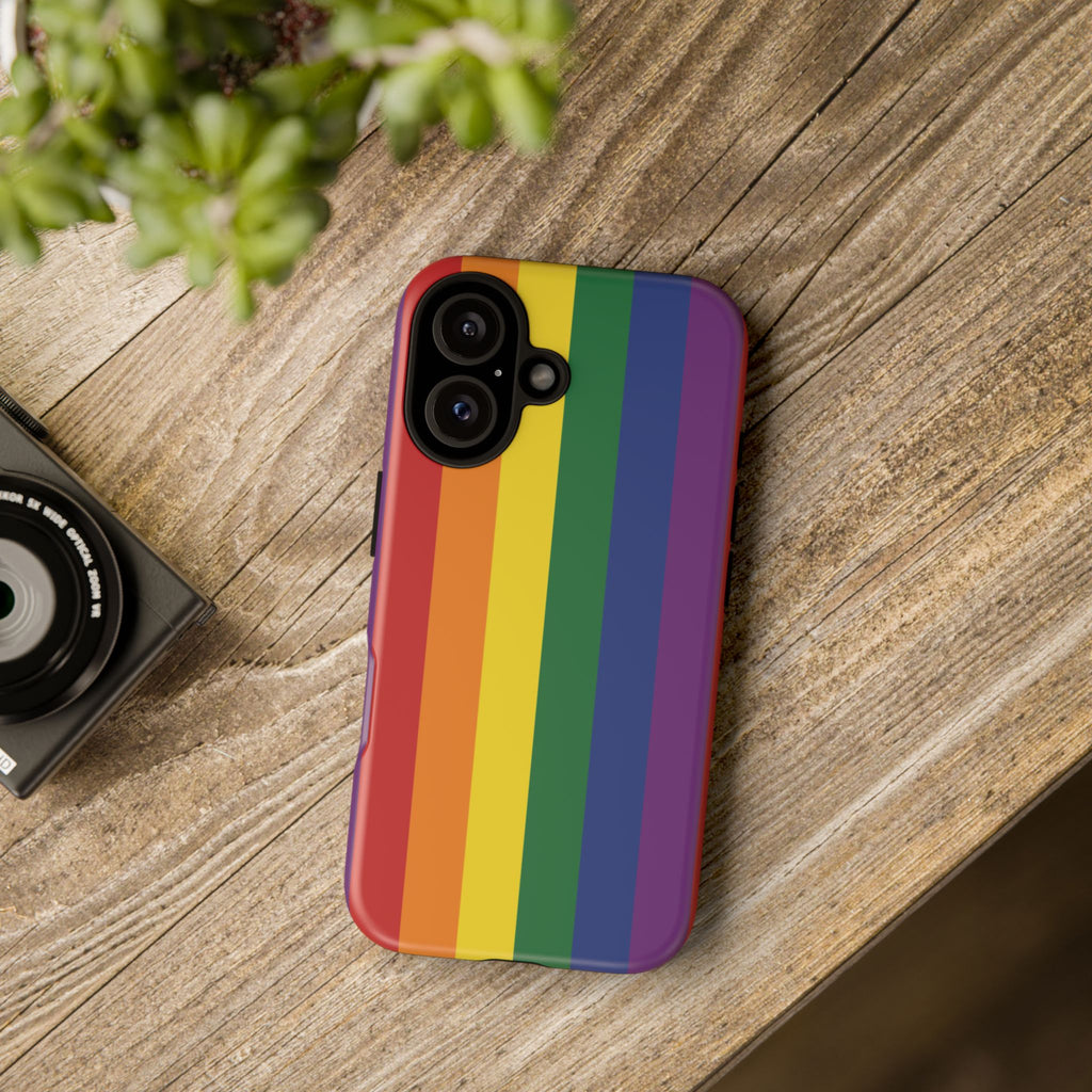 LGBTQ Rainbow Flag Tough Phone Case for iPhone, Galaxy, or Google Pixel