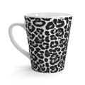 Black and White Leopard Print Latte Mug