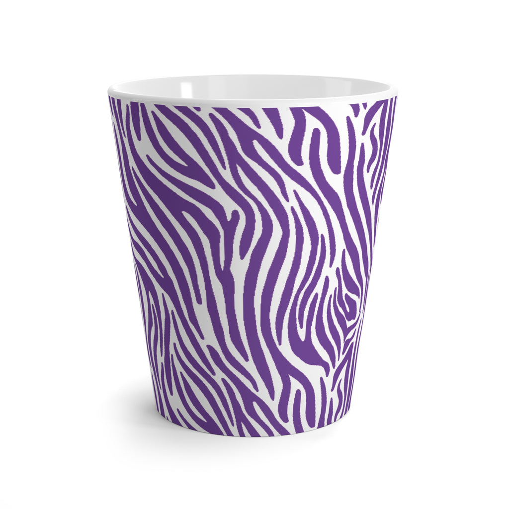 Purple Zebra Print Latte Mug