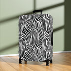 Zebra Print Black and White Luggage Cover