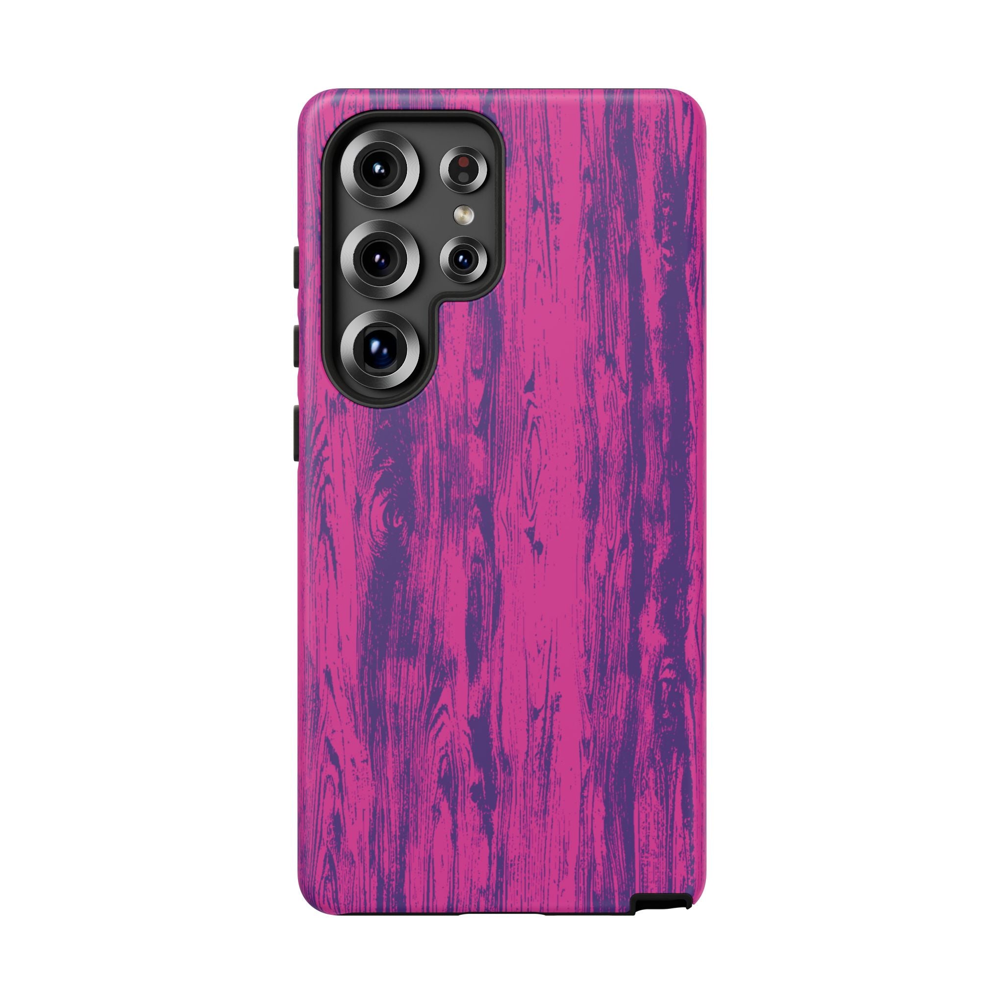 Pink Purple Wood Tough Phone Case iPhone, Galaxy, or Google Pixel