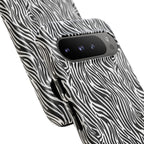 Black and White Zebra Print Tough Case iPhone, Galaxy and Google Pixel