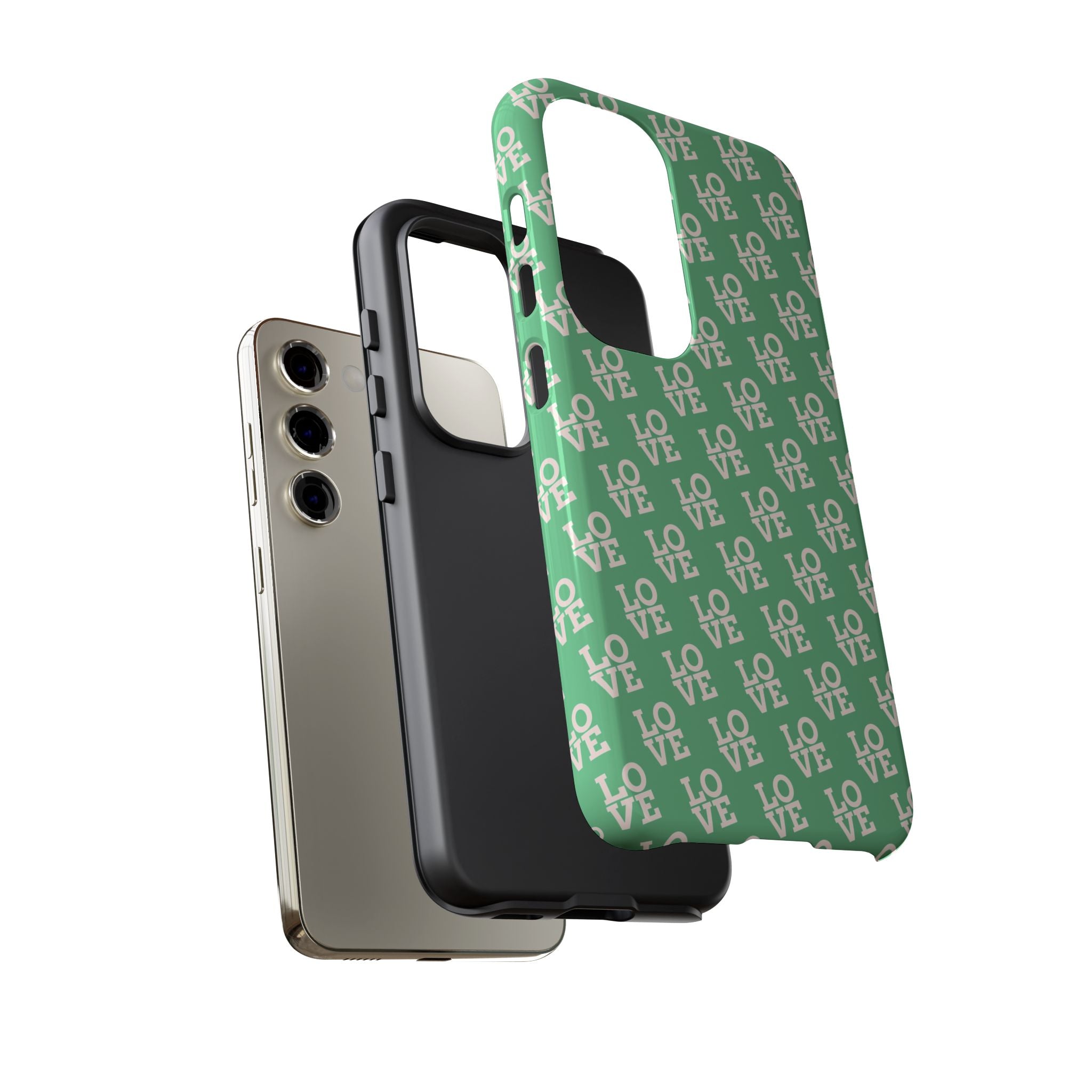 LOVE Aqua Tough Phone Case for iPhone, Galaxy, or Google Pixel