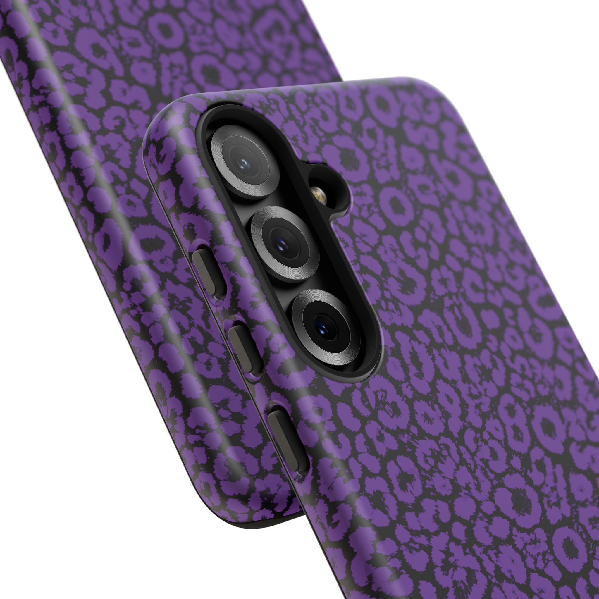 Purple Leopard Tough Case for iPhone, Galaxy or Google Pixel