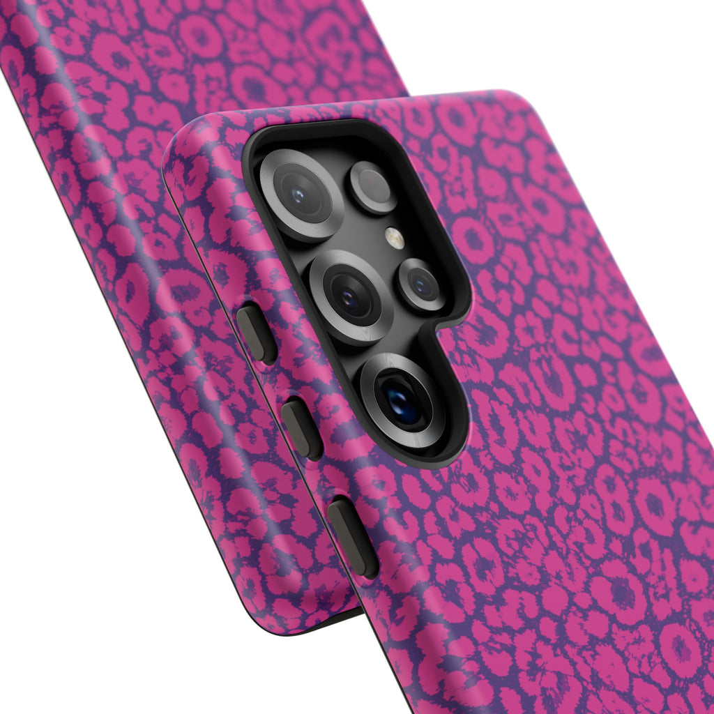 Pink Purple Leopard Tough Phone Case iPhone, Galaxy and Google Pixel