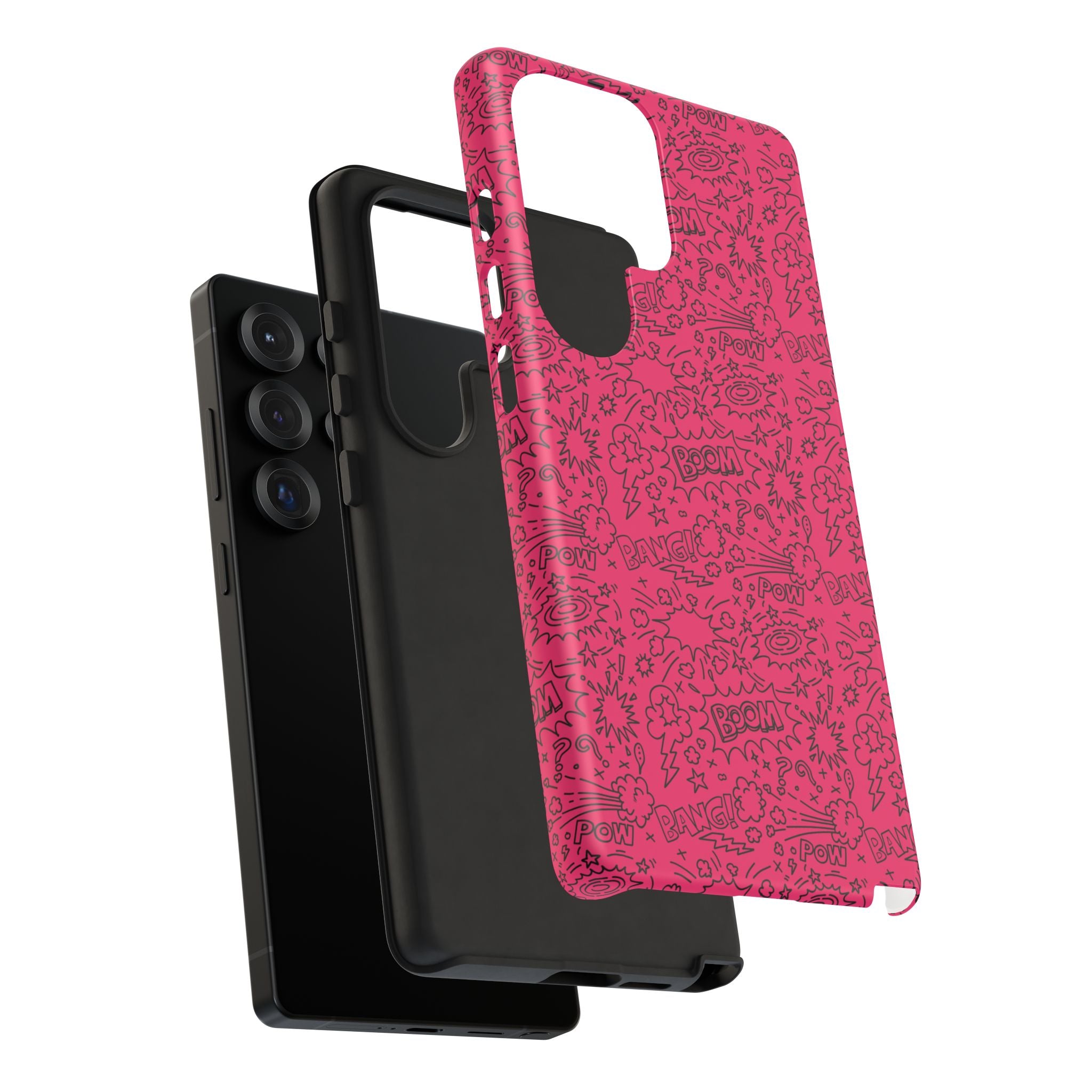 Pink Wow Tough Case for iPhone, Galaxy, or Google Pixel