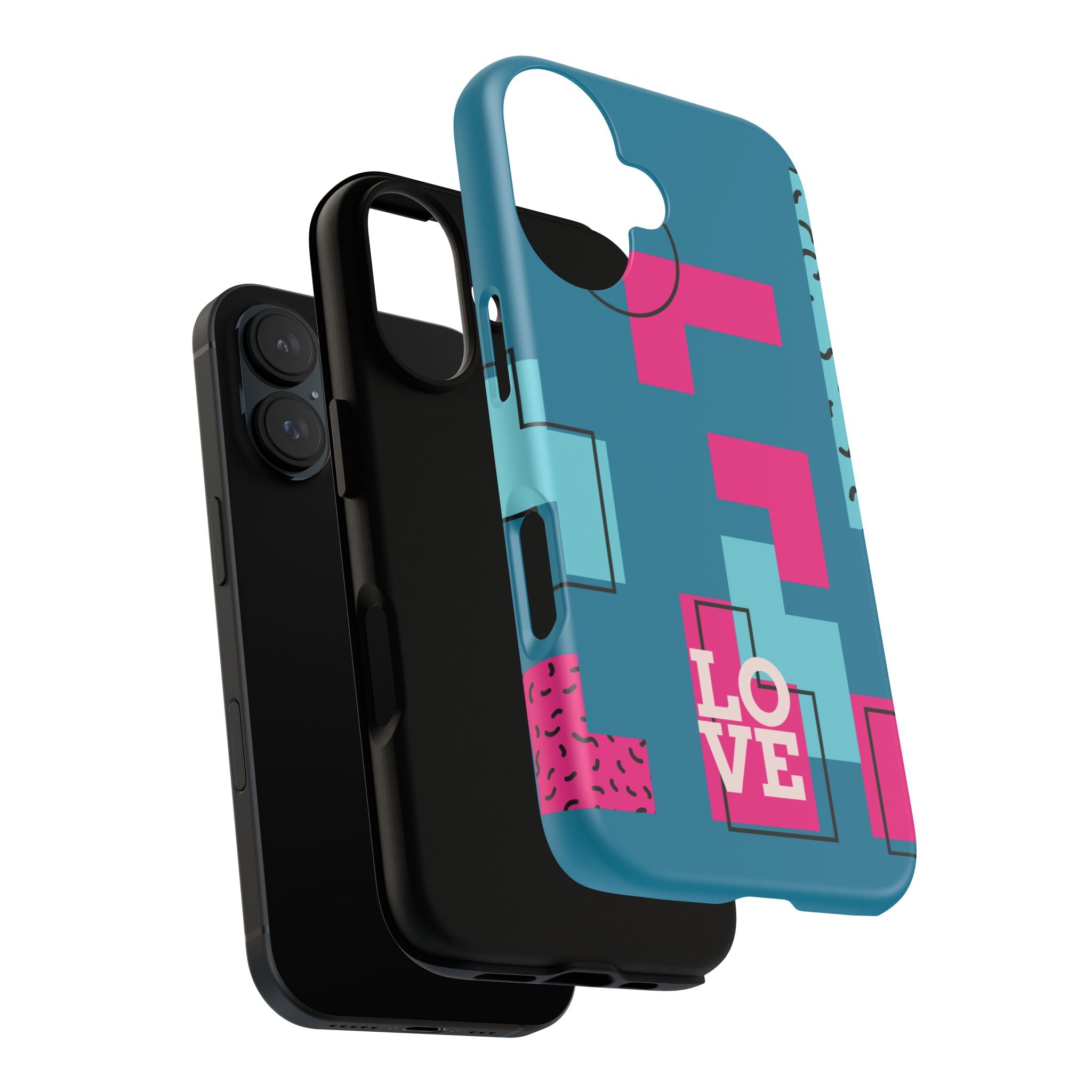 LOVE Teal Green Tough Phone Case for iPhone, Galaxy, or Google Pixel