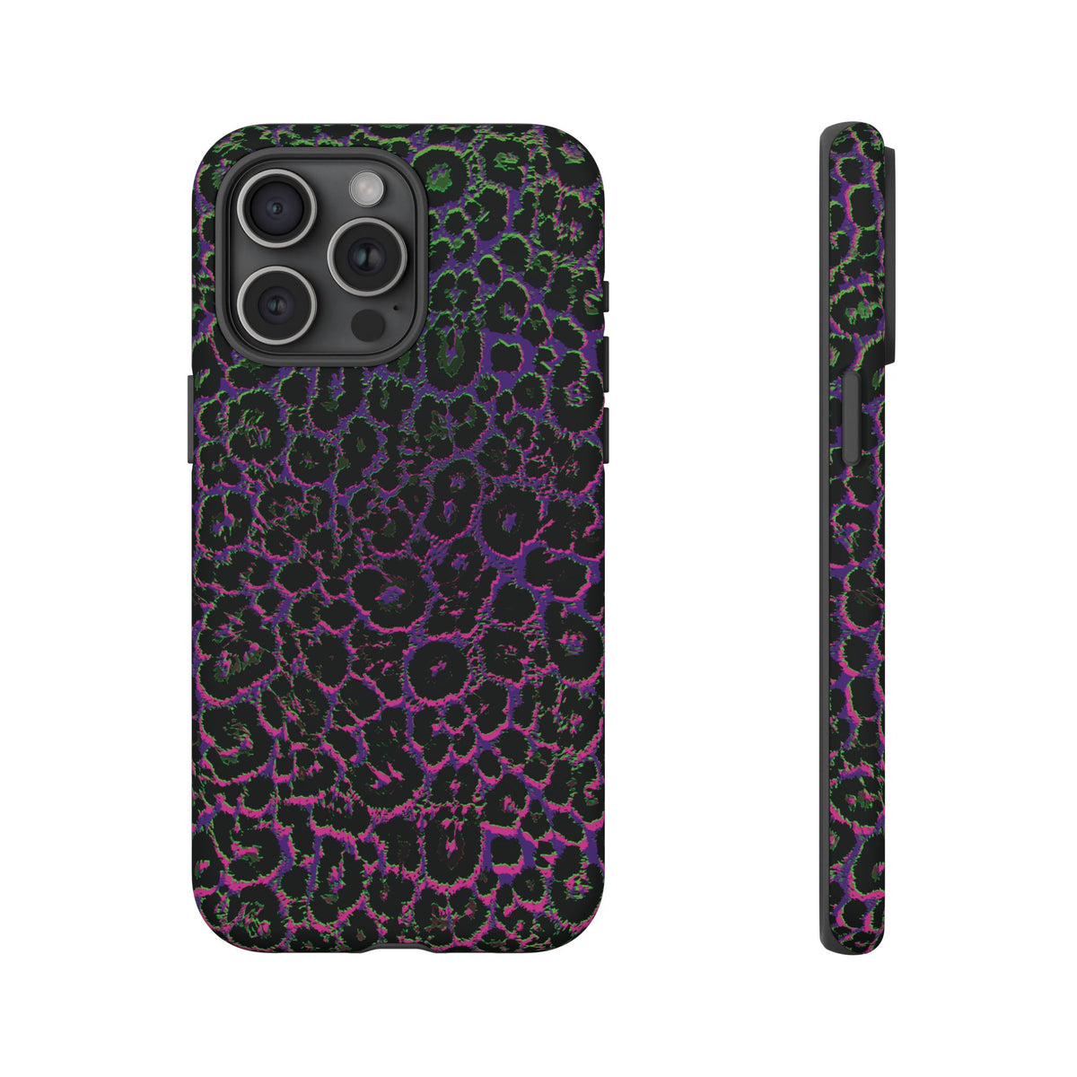 Colorful Leopard Tough Phone Case for iPhone, Galaxy, or Google Pixel