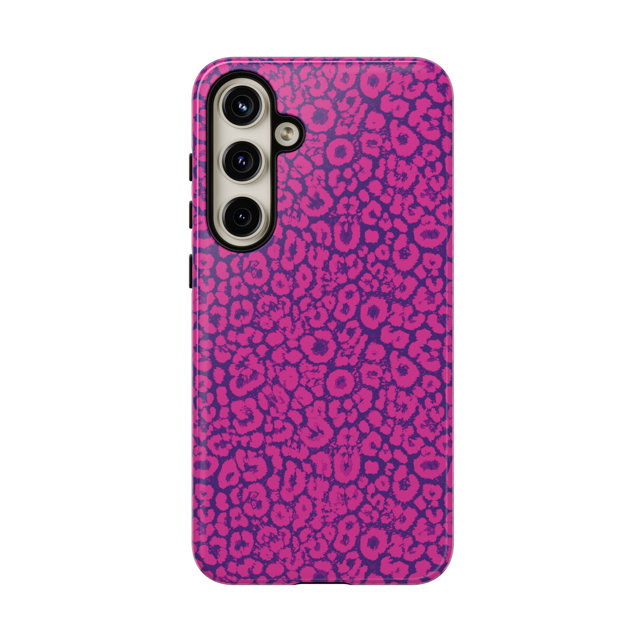 Pink Purple Leopard Tough Phone Case iPhone, Galaxy and Google Pixel