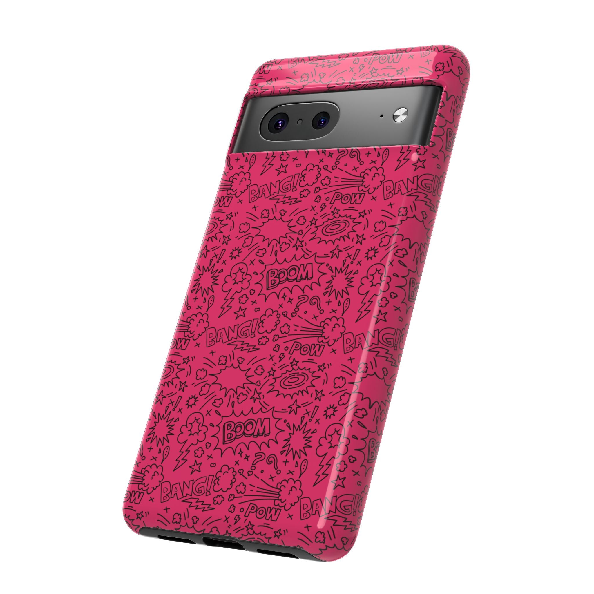 Pink Wow Tough Case for iPhone, Galaxy, or Google Pixel