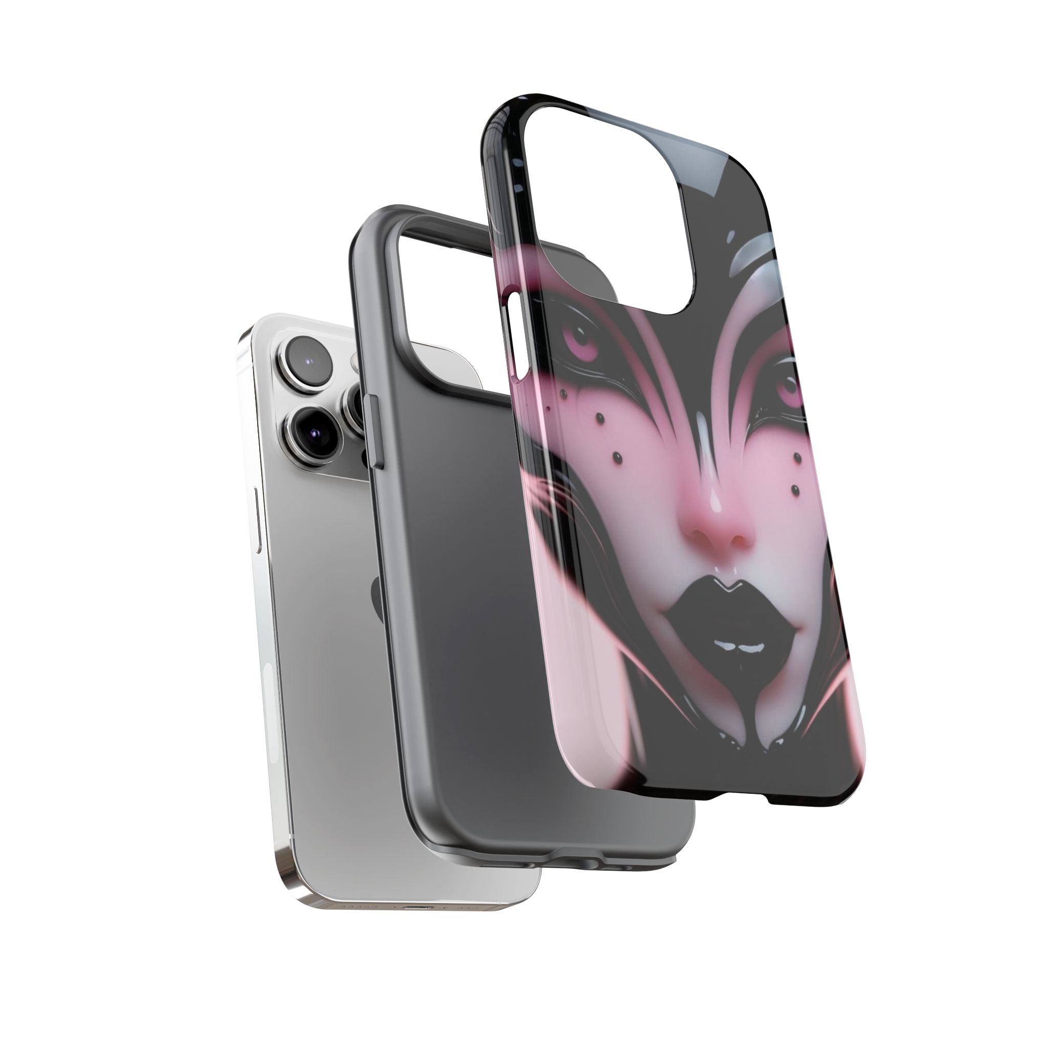 Pink Alien Tough Phone Case for iPhone, Galaxy, or Google Pixel