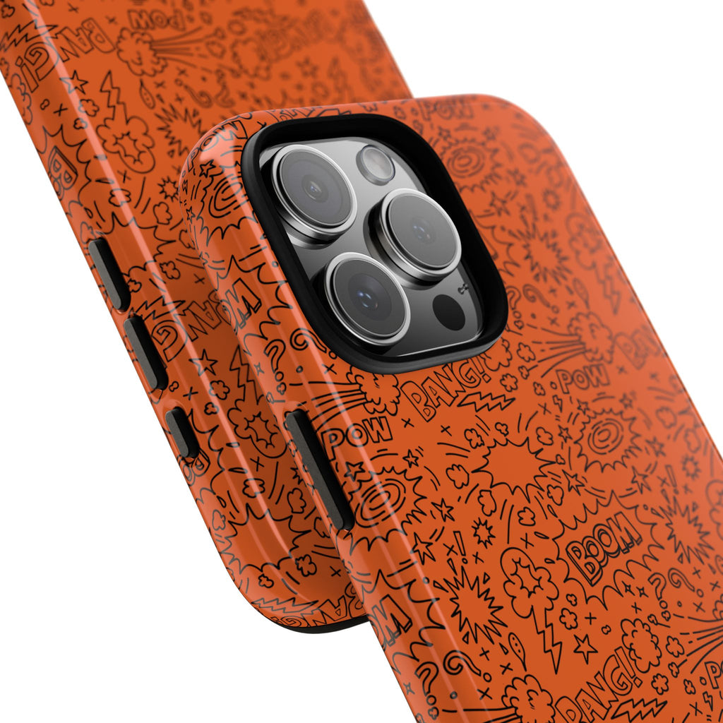 Wow Orange Tough Case for iPhone, Galaxy, or Google Pixel