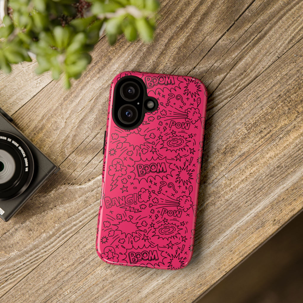 Boom Wow Tough Case for iPhone, Galaxy, or Google Pixel