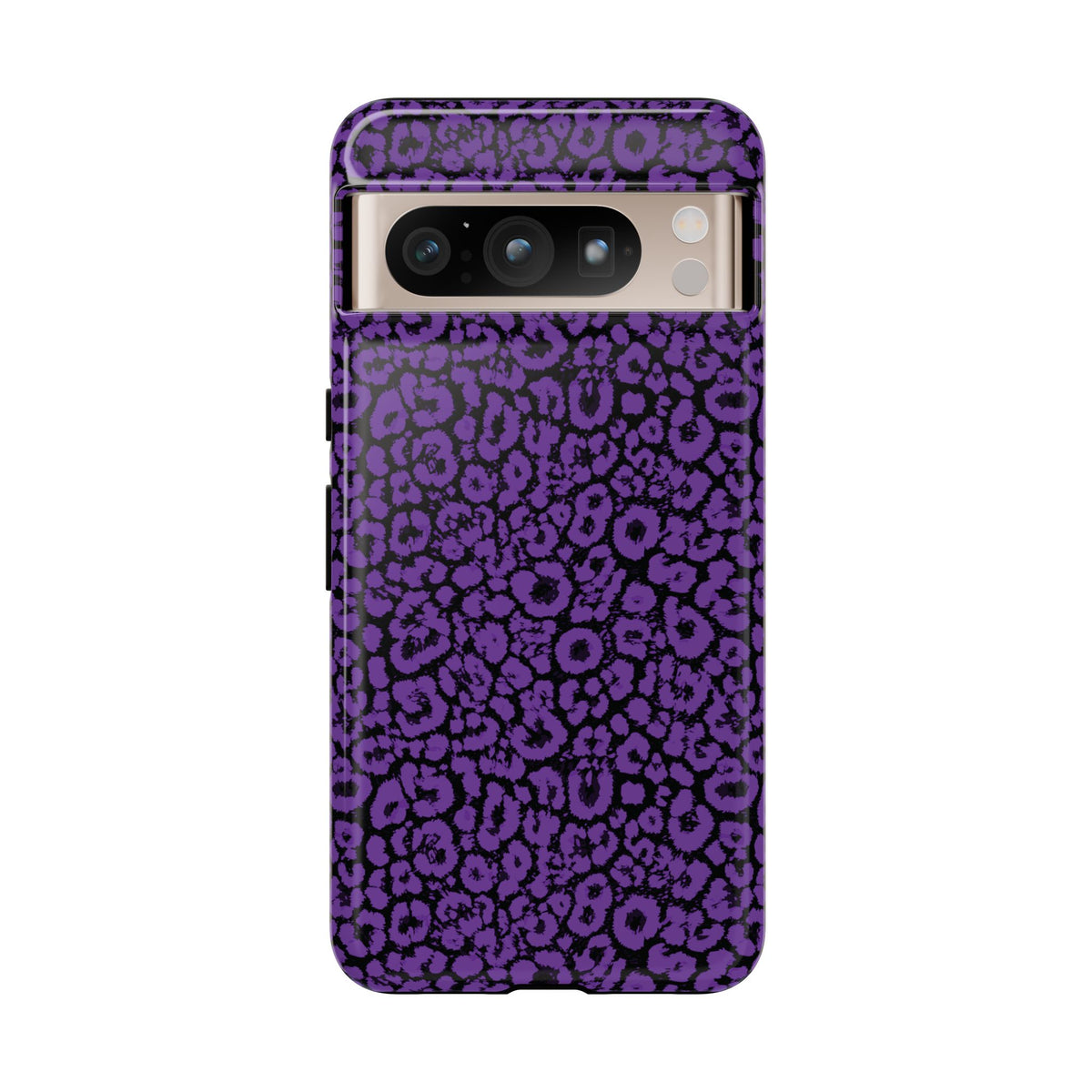 Purple Leopard Tough Case for iPhone, Galaxy or Google Pixel