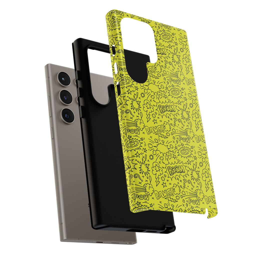 Neon Yellow Wow RG Tough Phone Case for iPhone, Galaxy, or Google Pixel