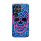 Neon Zebra Skull Tough Phone Case for iPhone, Galaxy, or Google Pixel