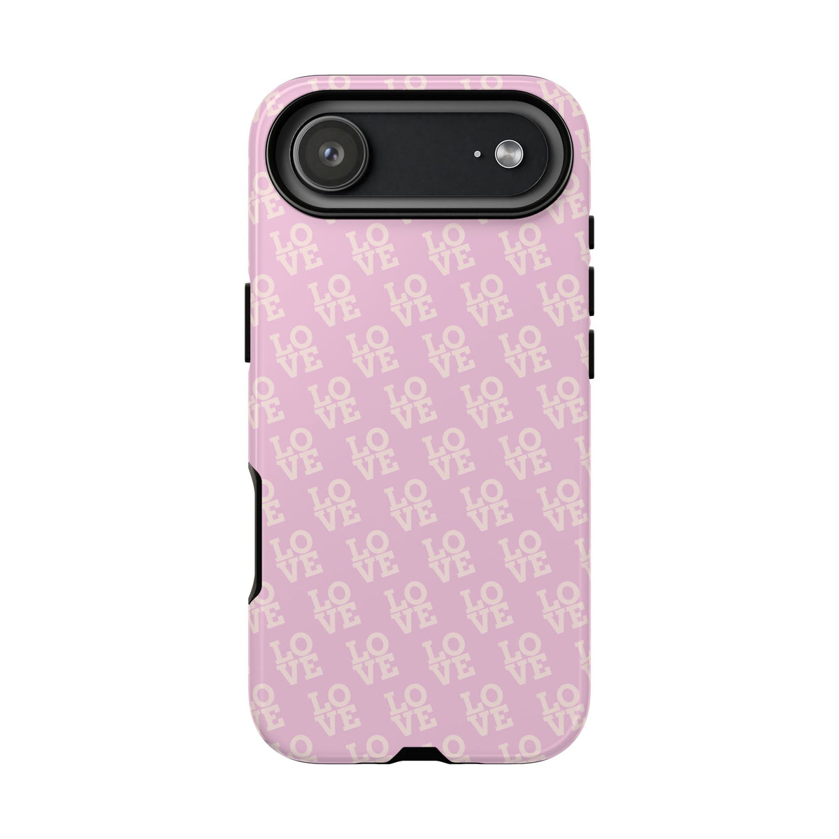 LOVE Pink Tough Phone Case for iPhone, Galaxy, or Google Pixel