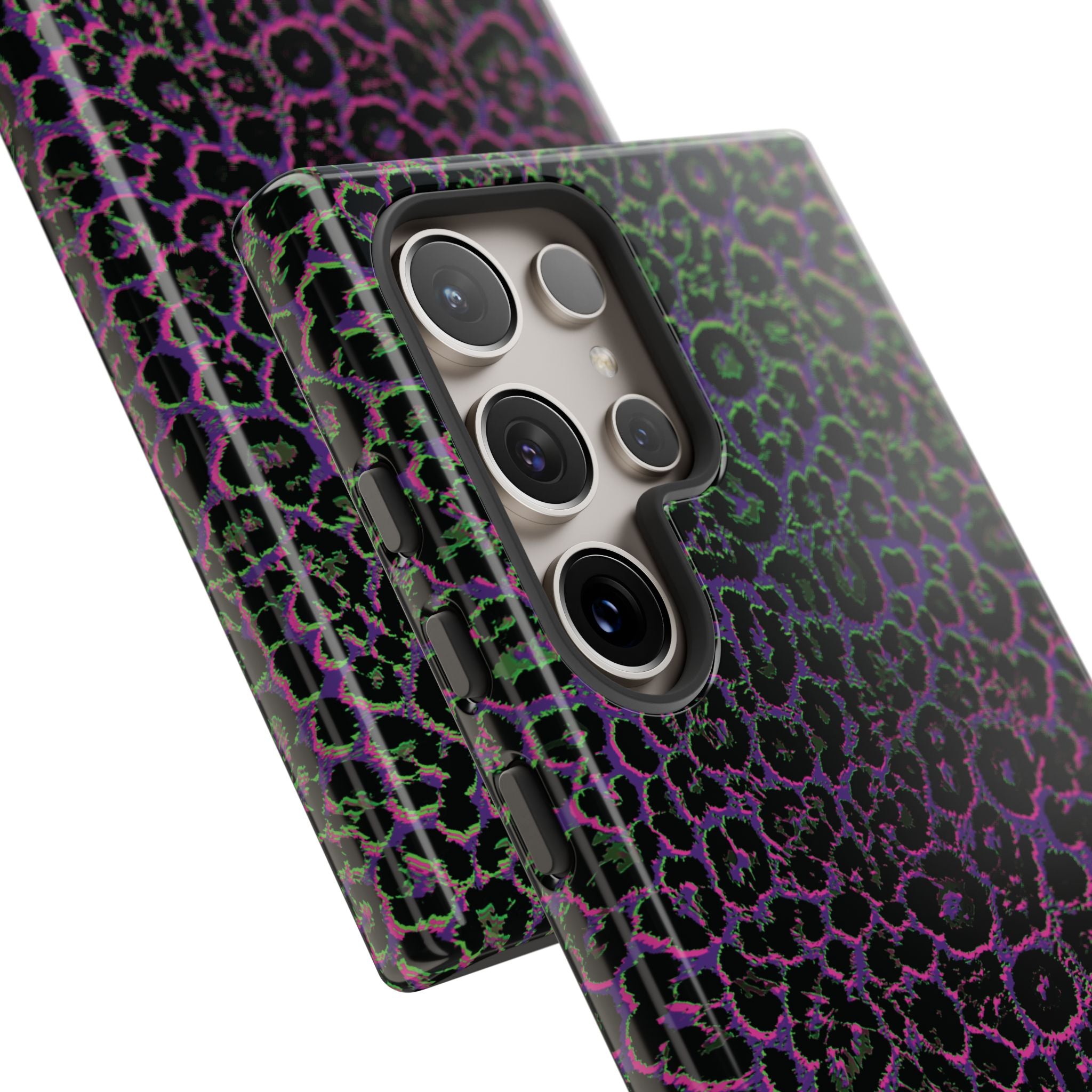 Colorful Leopard Tough Phone Case for iPhone, Galaxy, or Google Pixel
