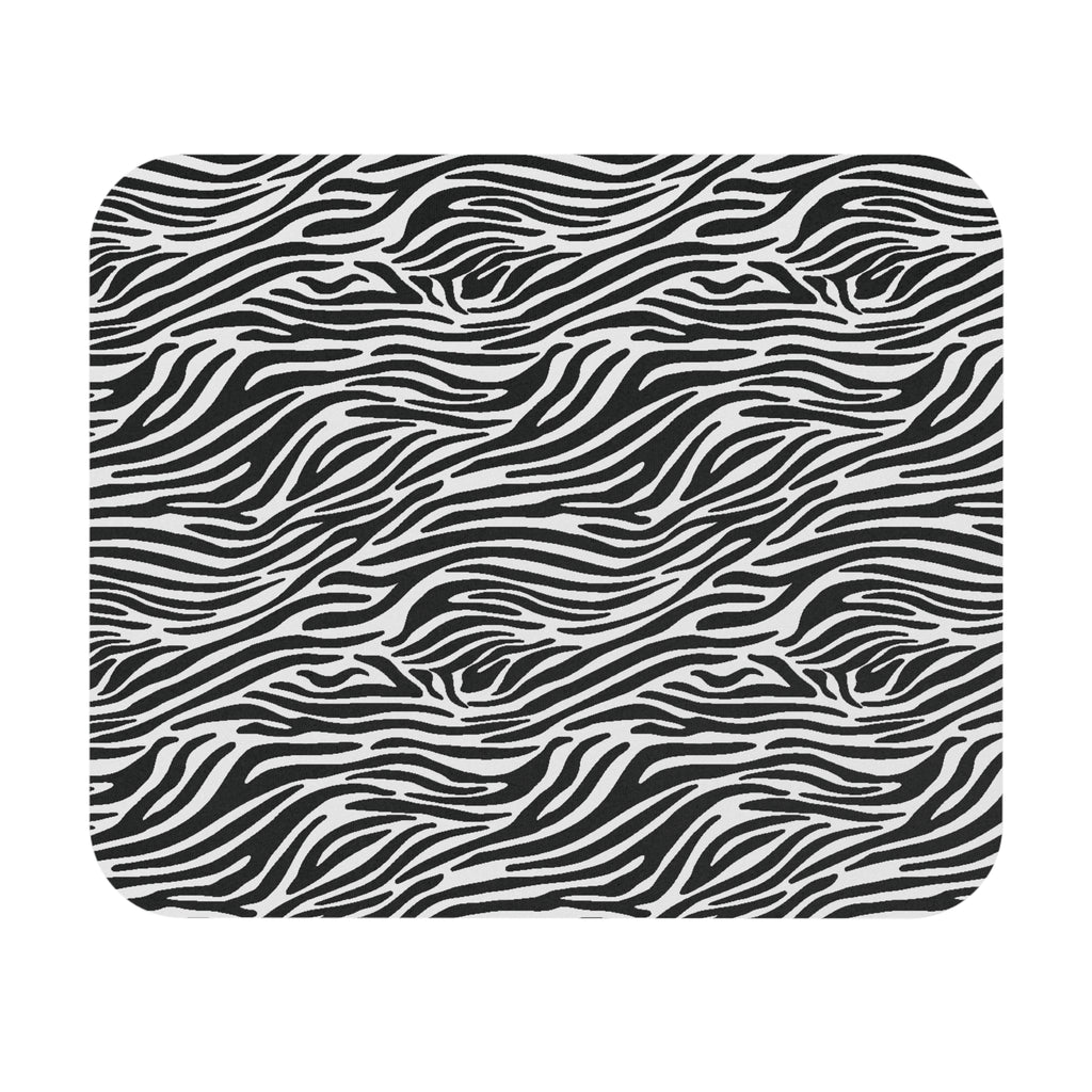 Black and White Zebra Print Mouse Pad