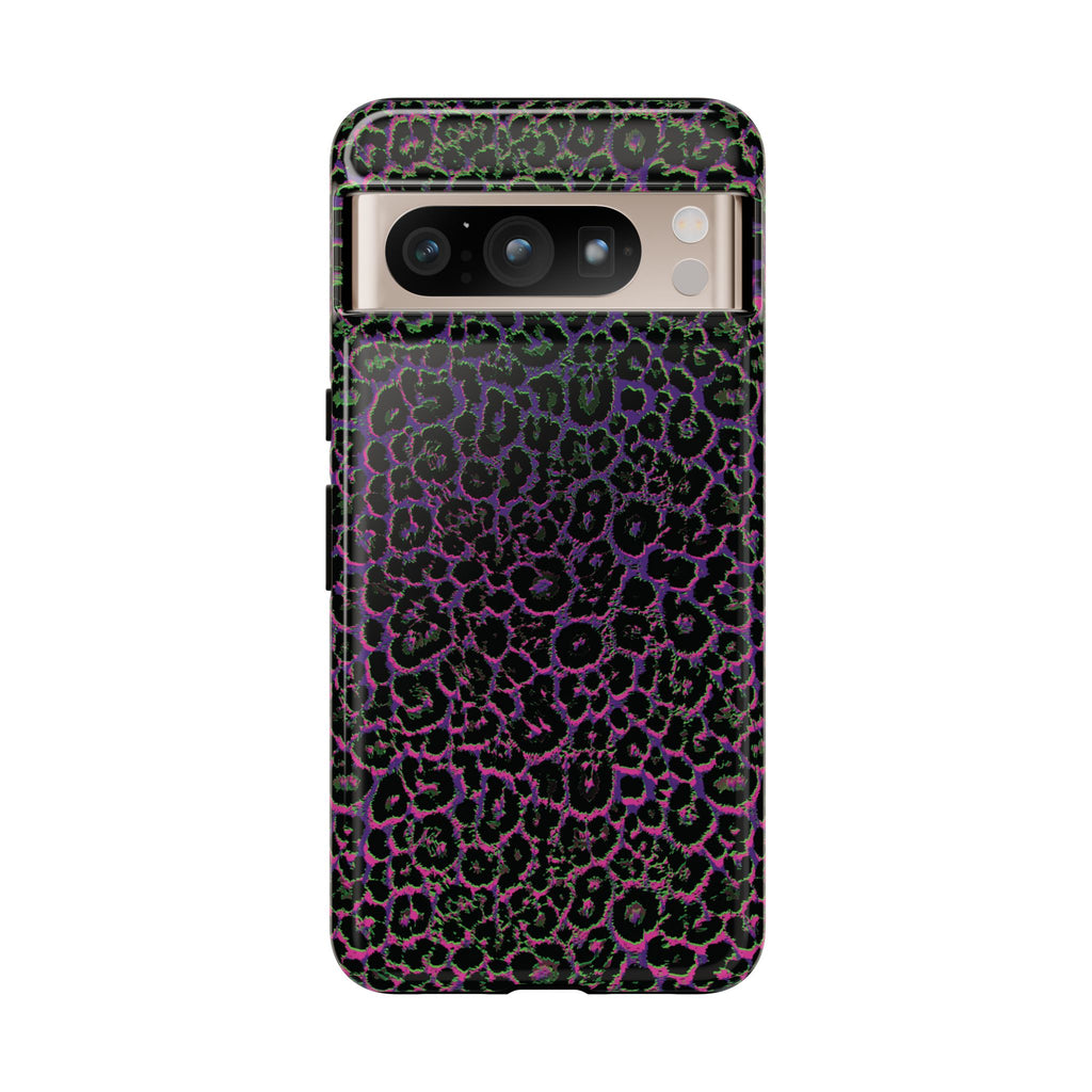 Colorful Leopard Tough Phone Case for iPhone, Galaxy, or Google Pixel