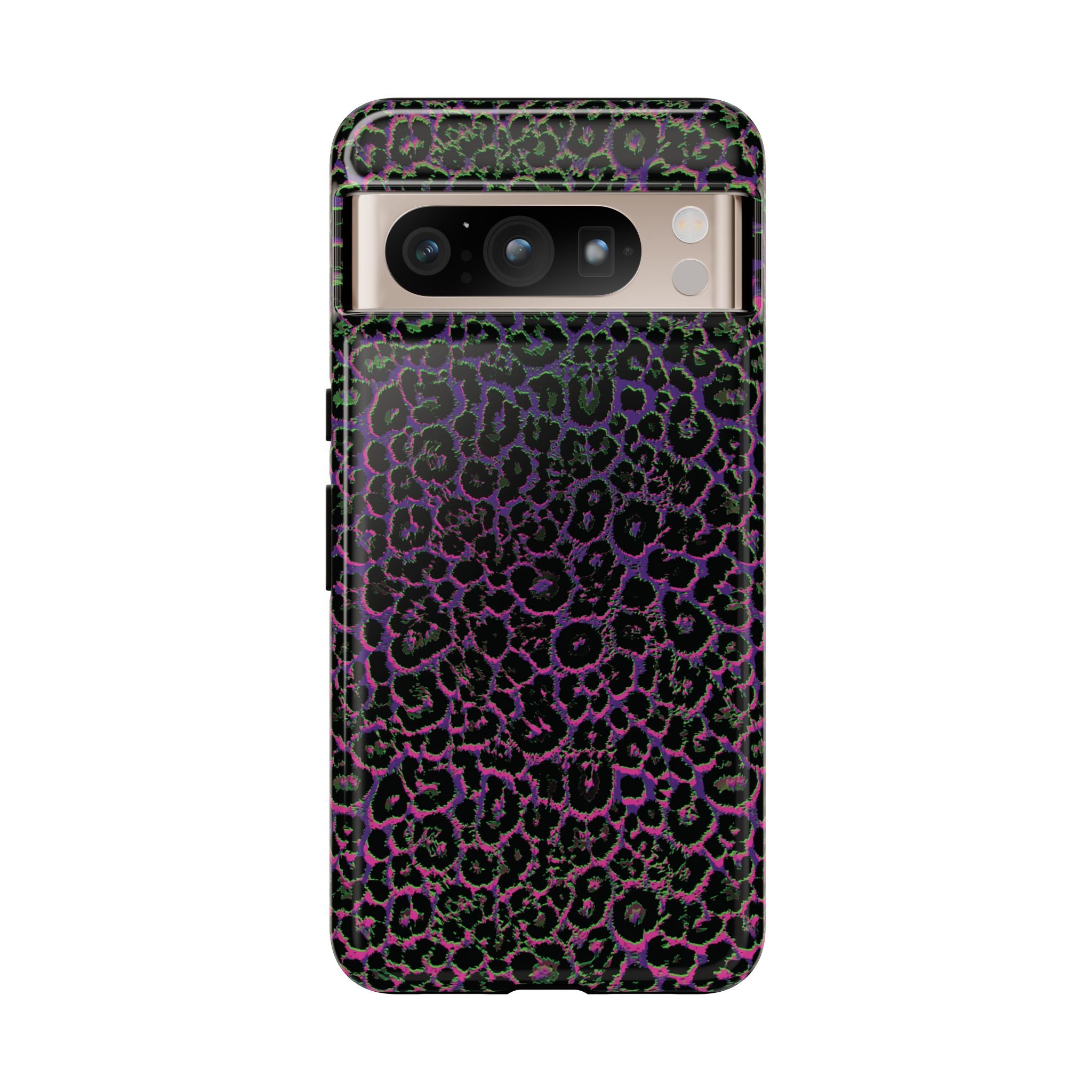 Colorful Leopard Tough Phone Case for iPhone, Galaxy, or Google Pixel