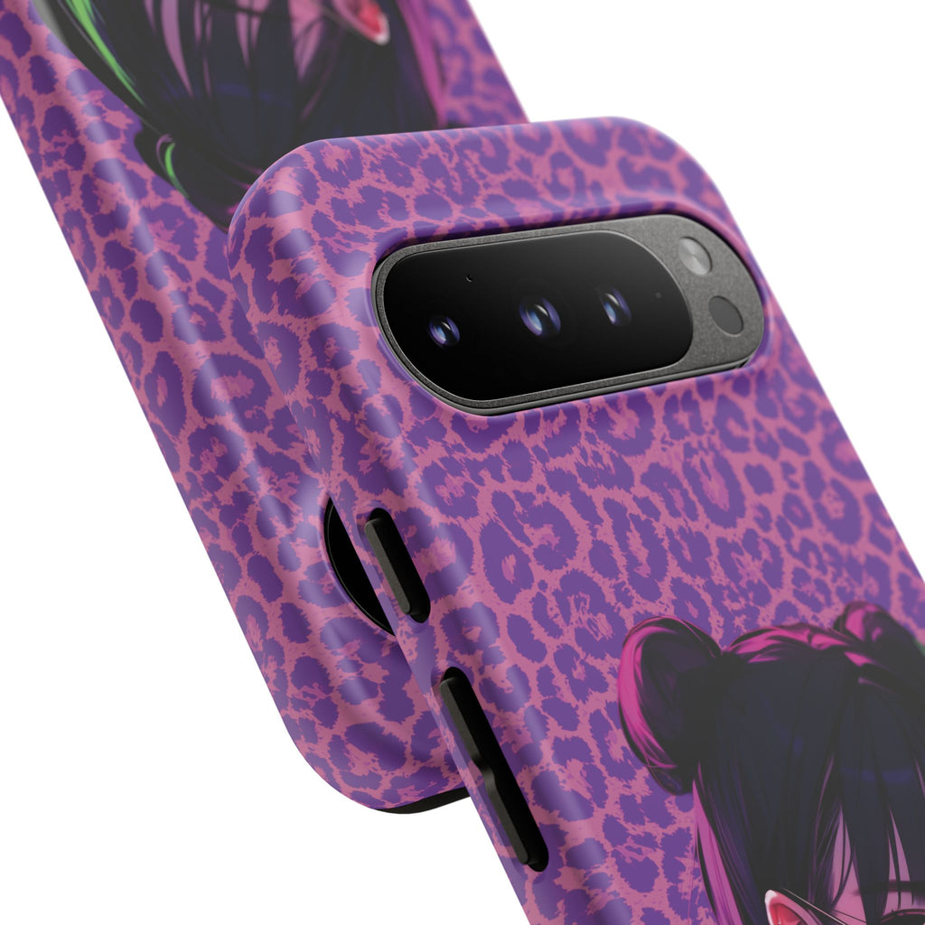 Purple Pink Leopard Kz iPhone, Galaxy and Google Tough Cases