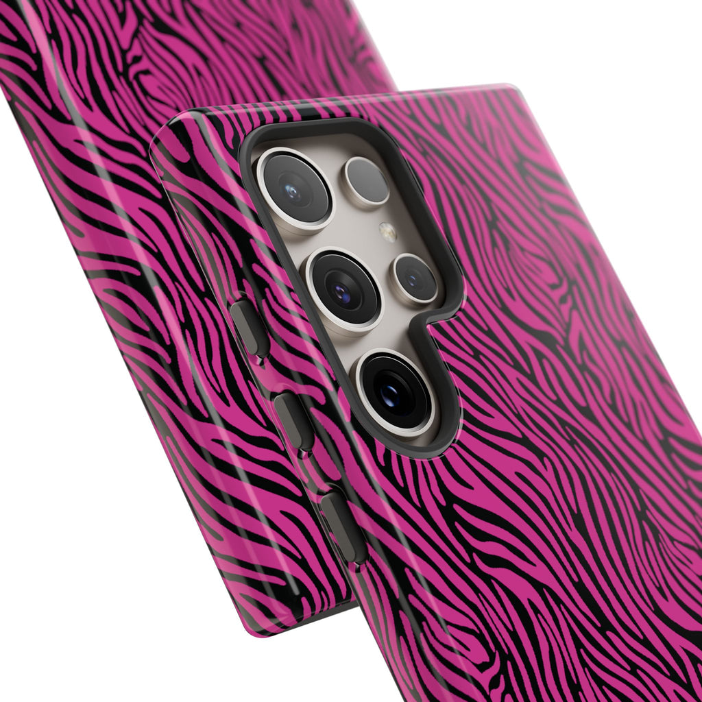 Pink Zebra Tough Phone Case for iPhone, Galaxy, or Google Pixel