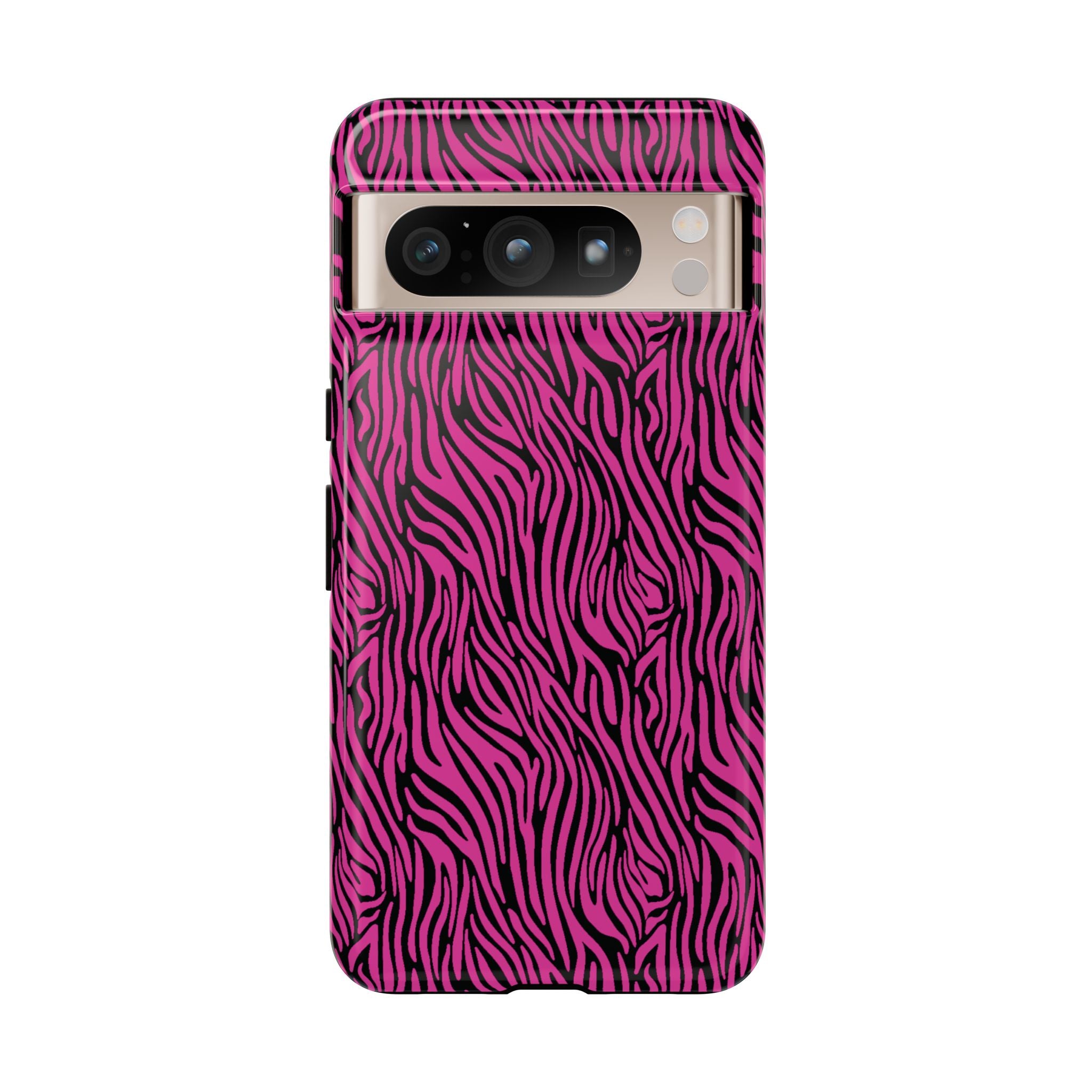 Pink Zebra Tough Phone Case for iPhone, Galaxy, or Google Pixel