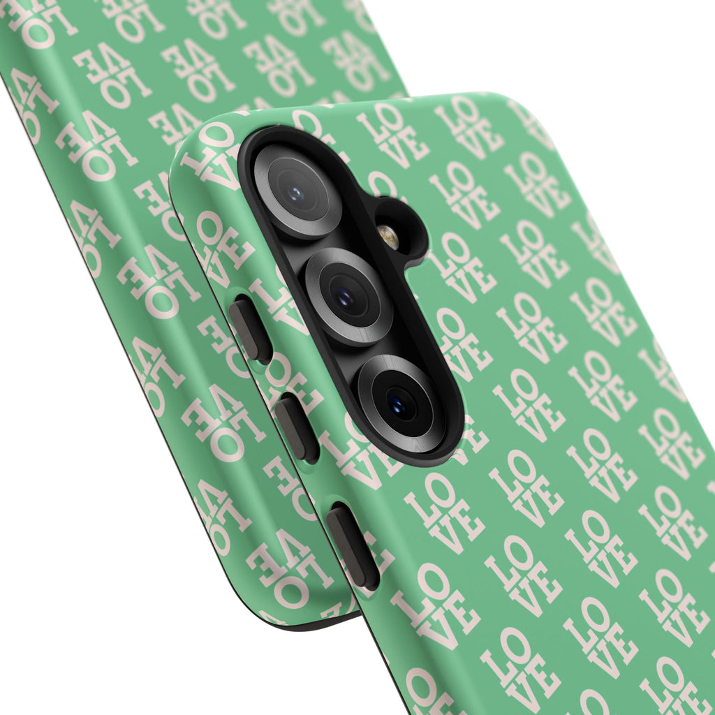 LOVE Aqua Tough Phone Case for iPhone, Galaxy, or Google Pixel