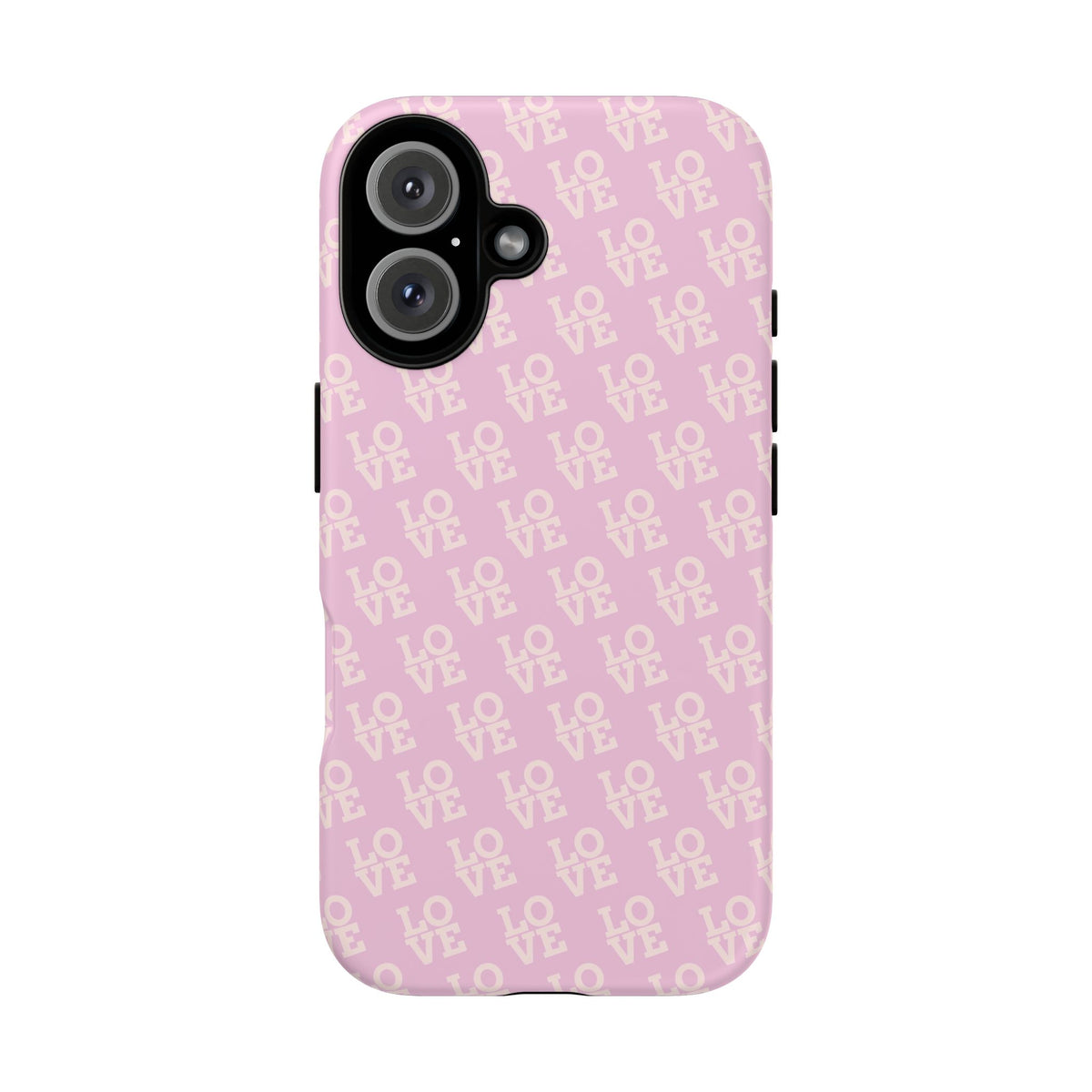 Pink 'LOVE' Pattern Tough Phone Case