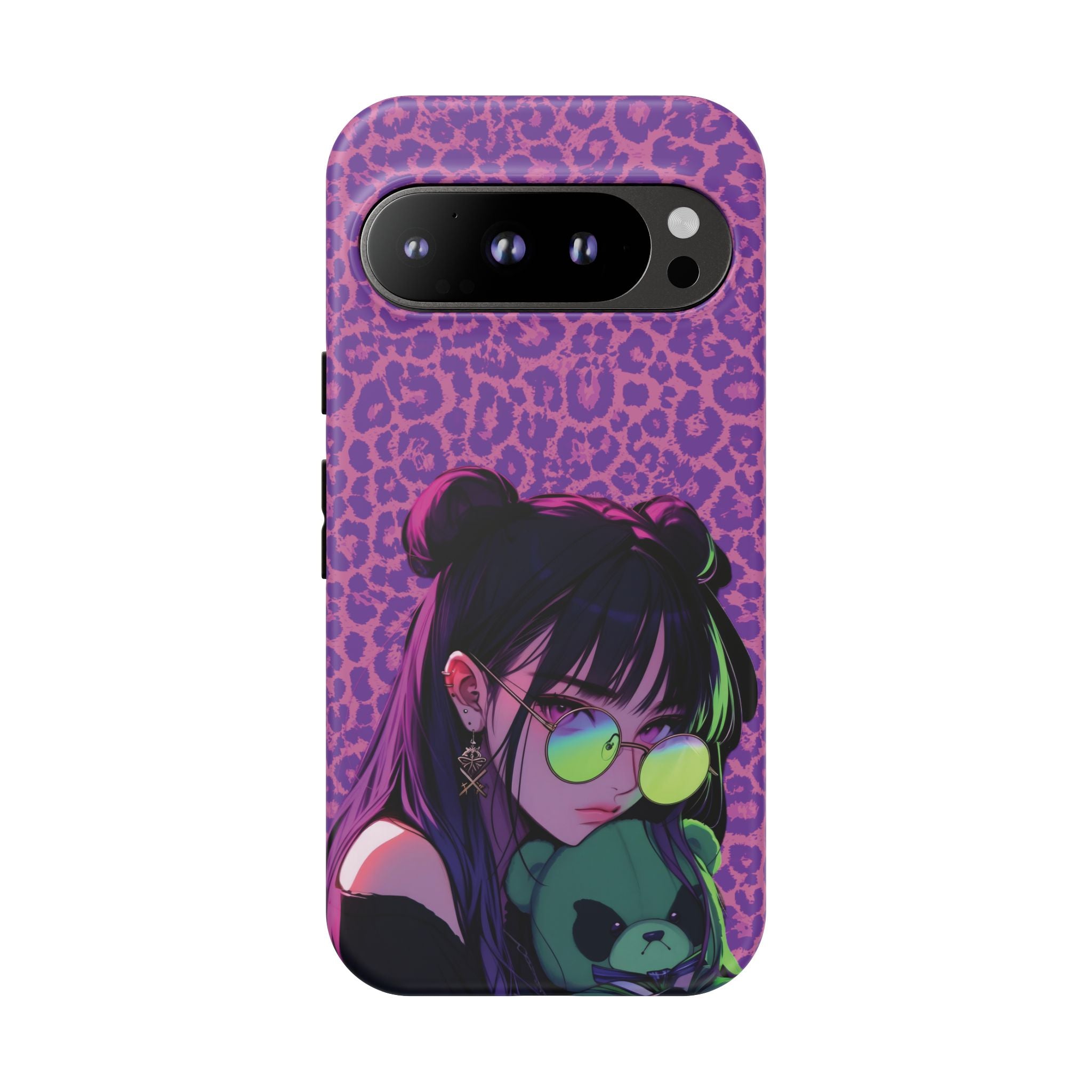Purple Pink Leopard Kz iPhone, Galaxy and Google Tough Cases