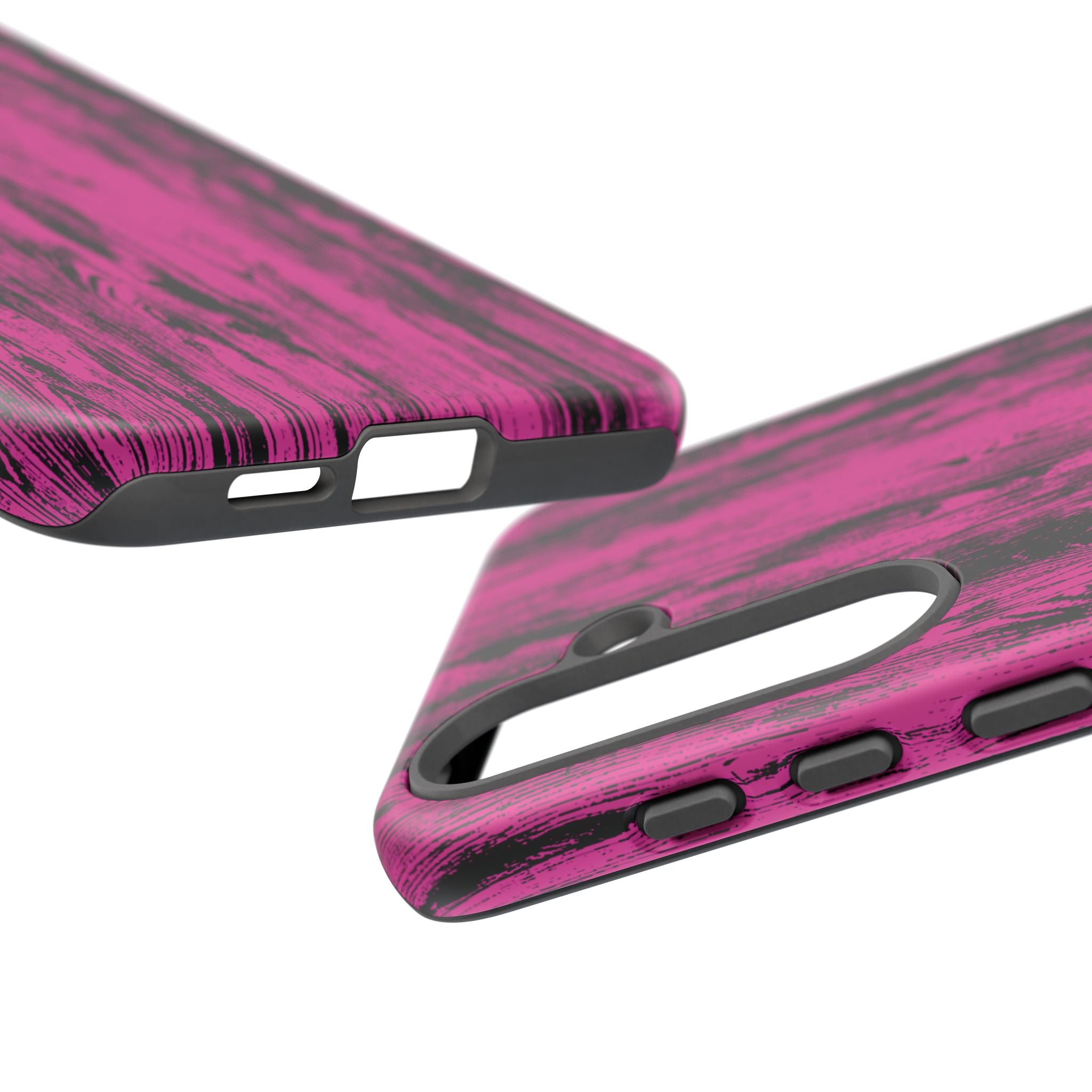 Hot Pink wood print Design Tough Phone Case for iPhone, Galaxy, or Google Pixel